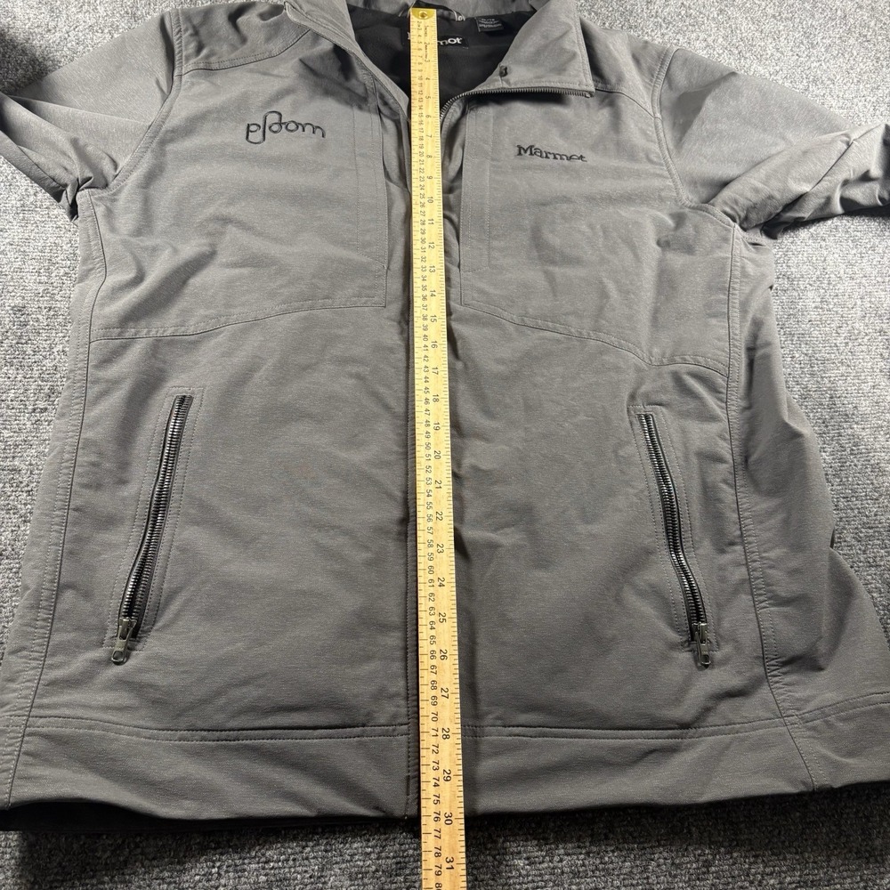 Marmot Mens Windbreaker‎ Jacket Size XL  Gray Zip Up Lined Embroidered Logo - Picture 5 of 11